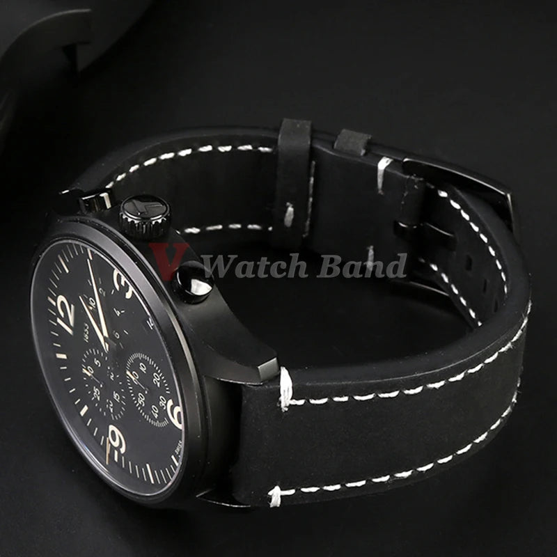 18mm 19mm 20mm 21mm 22mm 24mm Straps Retro Cowhide Watchband for Huawei Gt2/Gt3 Belt Black Yellow Brown Strap for Samsung Galaxy