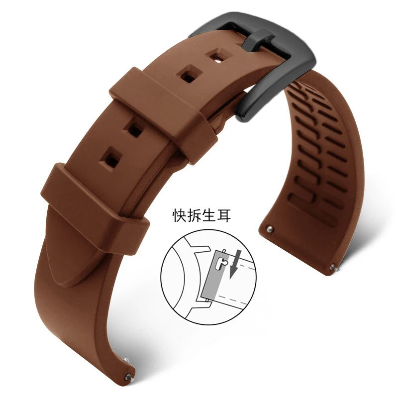 Silicone Watchband for Rolex Water Ghost 18mm 19mm 20mm 21mm 22mm 24mm Watrproof Strap Watch Accessories Rubber Bracelet
