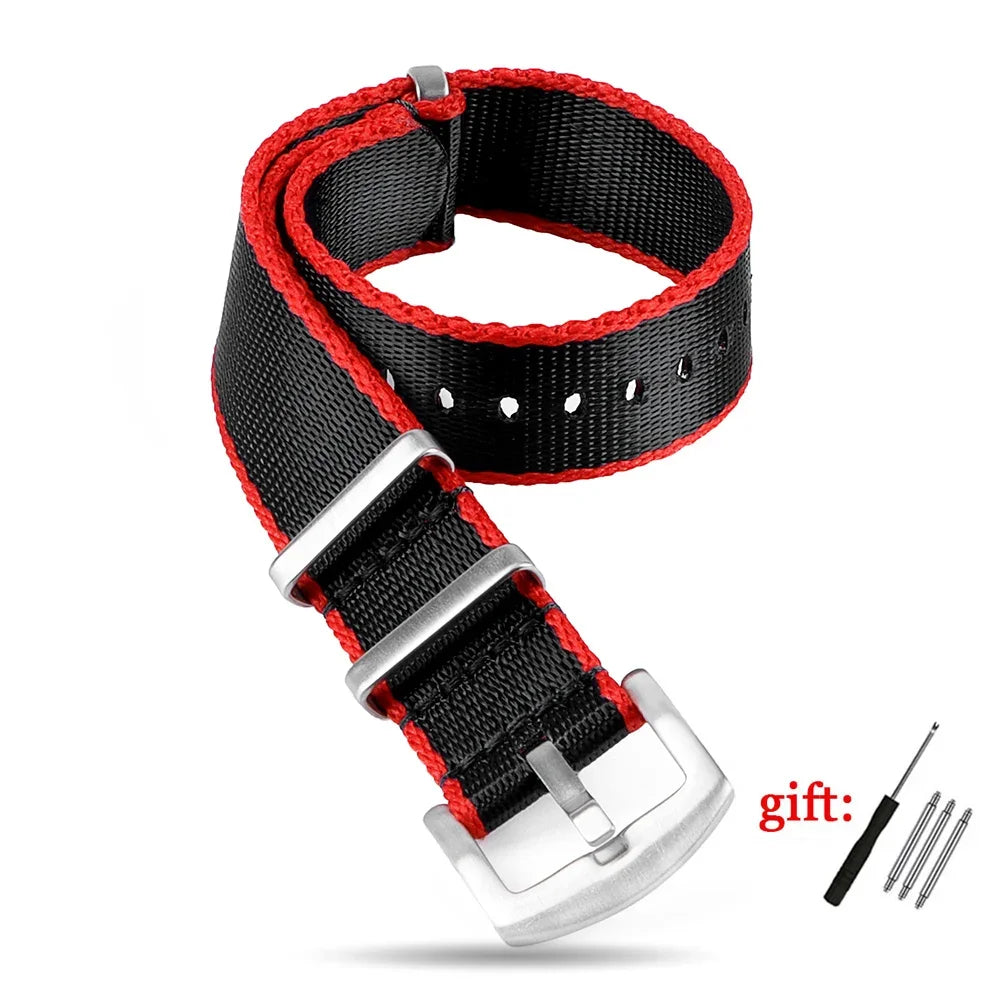 Nylon Watch Strap for Seiko for Military Men Sport Watchband for Rolex Bracelet for Omega for Seamaster 300 Belt 18mm 20mm 22mm