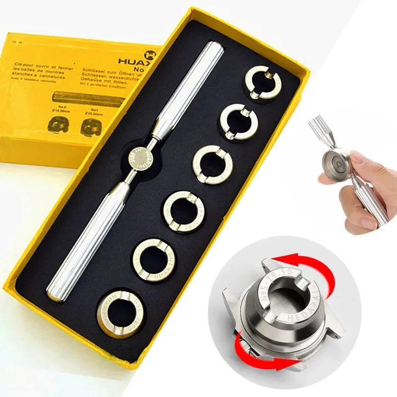 Pro Back Case Opener Cover Remover for Rolex for Tudor Watch Repair Tool Kit 5537 Watch Back Cover Remover Screw Wrench Opener