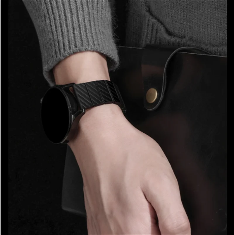 20mm 22mm Watch Strap for Samsung Galaxy Watch7 6 5 4 3 Classic 47mm 43mm Pro 45mm 40mm 44mm Magnetic Carbon Fiber Bracelet Band