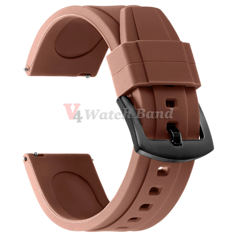 Watch Strap 20mm 22mm Universal Watch Band for Rolex for Omega Silicone Rubber Link Wrist Bracelet for Casio Soft for Smartwatch