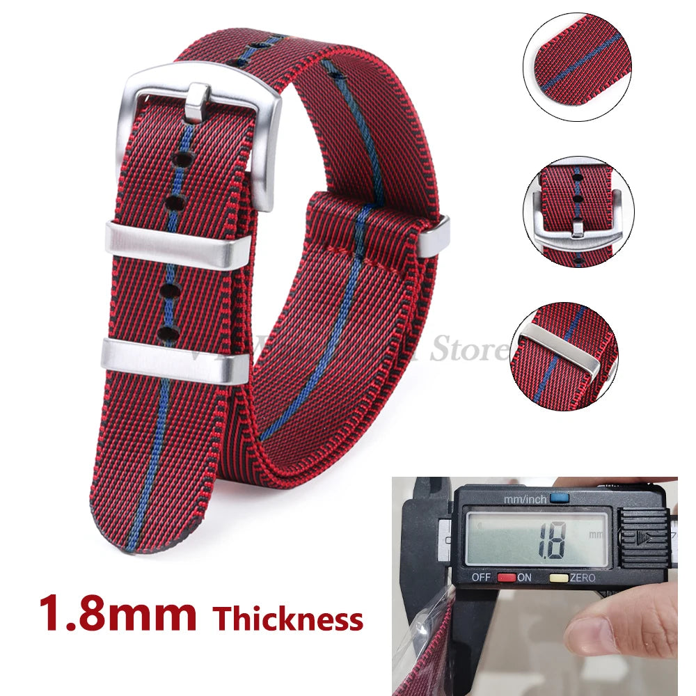 High Density Nylon Watch Band for Omega Bracelet for Huami Amazfit GTS for Seiko for Tudor Military Strap for Samsung Galaxy