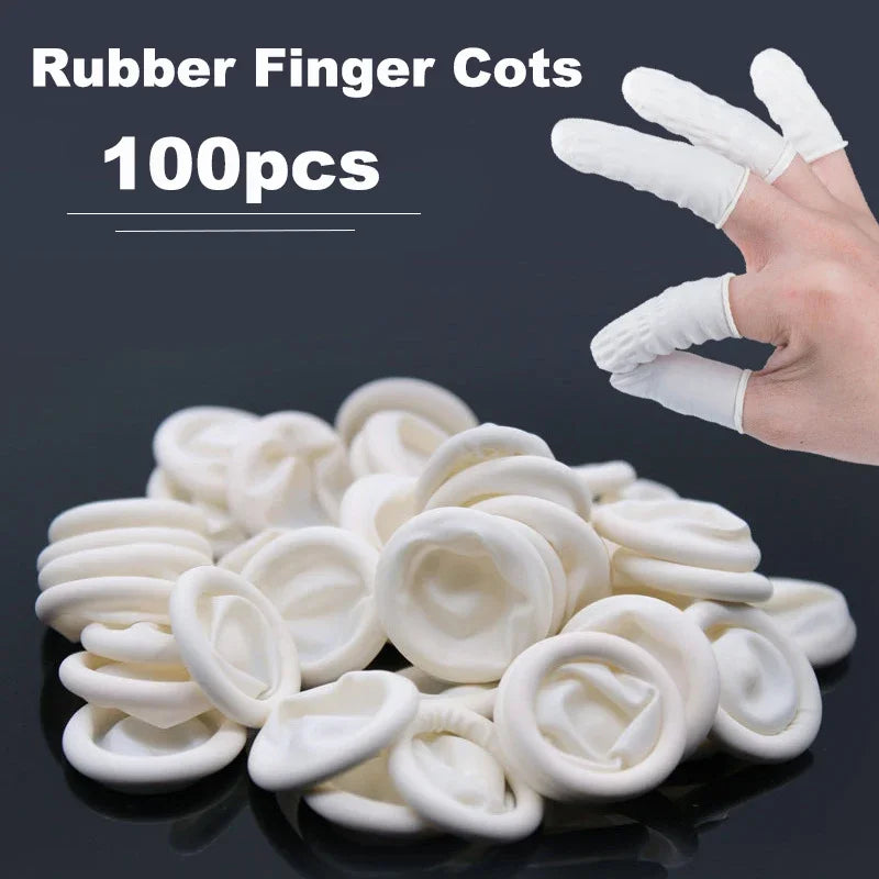 100pcs Disposable Latex Rubber Finger Cots Sets Watch Repair Tools Fingertips Protector Gloves for Watchmaker Watch Repair Tool