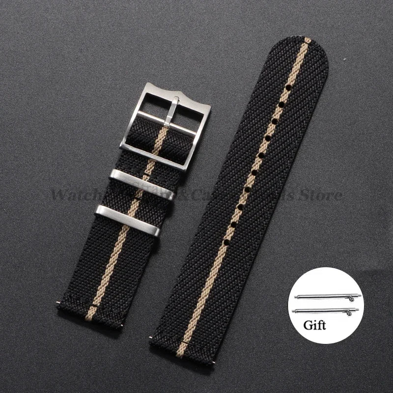 20mm 22mm Quick Release Nylon Watch Strap for Tudor Woven Canvas Fabric Band for Omega for Seiko for Military Men Women Bracelet