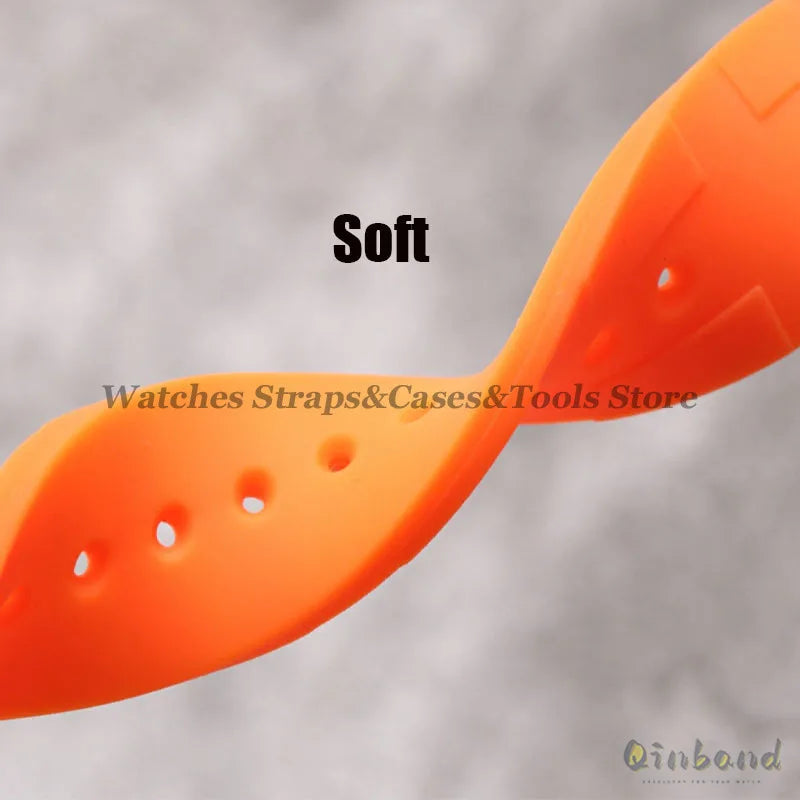 Soft Silicone Watch Band 22mm for Seiko for Rolex Waterproof Camouflage Rubber Watch Strap Bracelet Sport Watch Replacement Belt