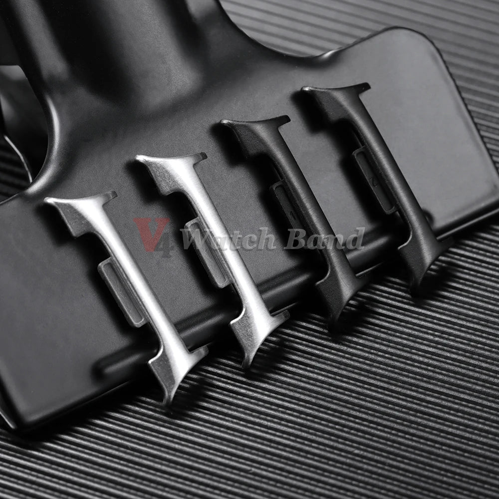 1Pair Watchband Connectors for Samsung Galaxy Watch 8 Ultra Metal Adapters Stainless Steel Bracelets Link Attachment Replacement