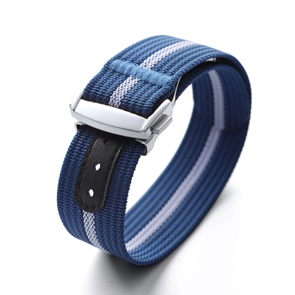 20mm Nylon Strap for Seiko for Tudor Loop Fastener Watchband Men Green Military Waterproof Wrist Bracelet for Omega Replacement