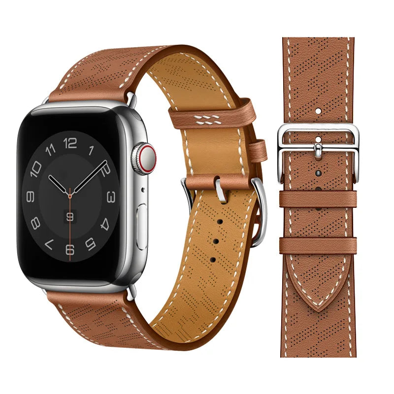 Vintage Leather Strap For Apple watch band 44mm 49mm 45mm 42mm 46mm 40mm correa bracelet iWatch series 7 8 6 SE ultra Watchband