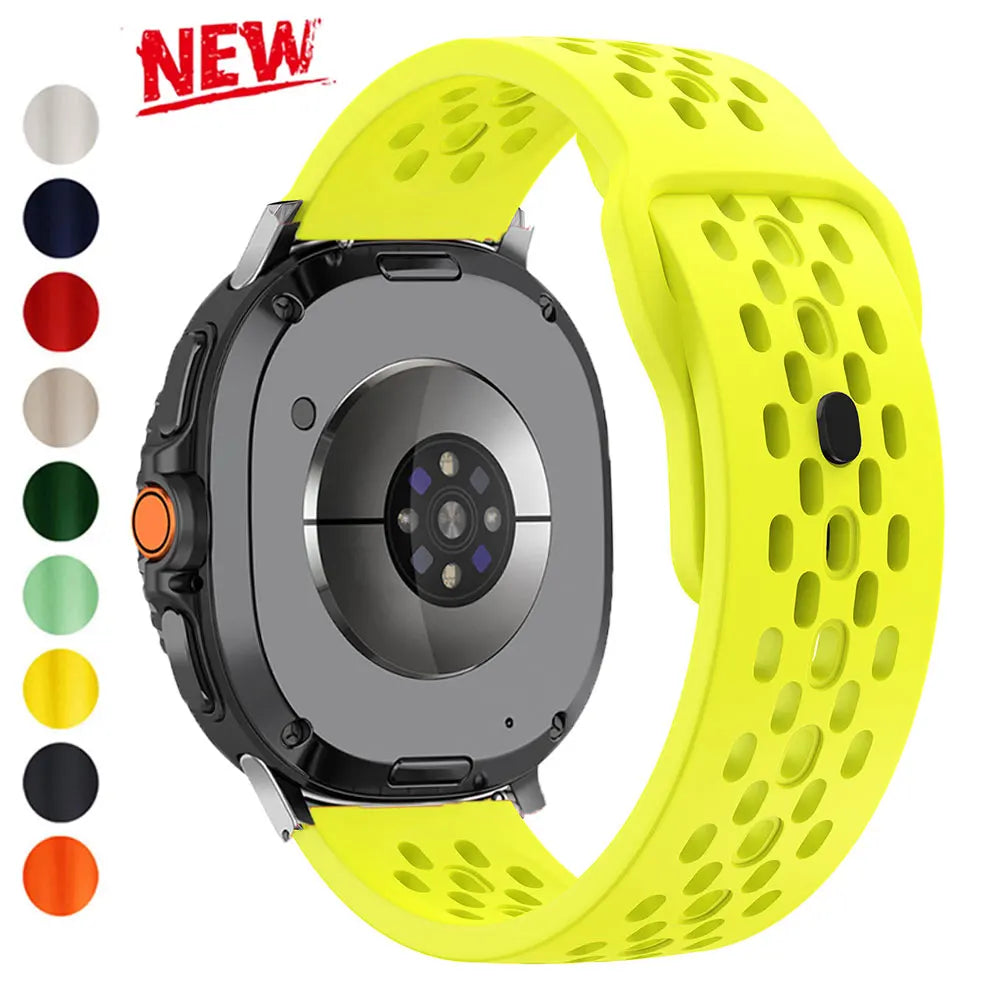 For Galaxy Watch Ultra 1 2 47mm 2025 Band Silicone Bracelet For Samsung Watch 8 40 44mm 8Classic LTE 46mm Smartwatch Accessories