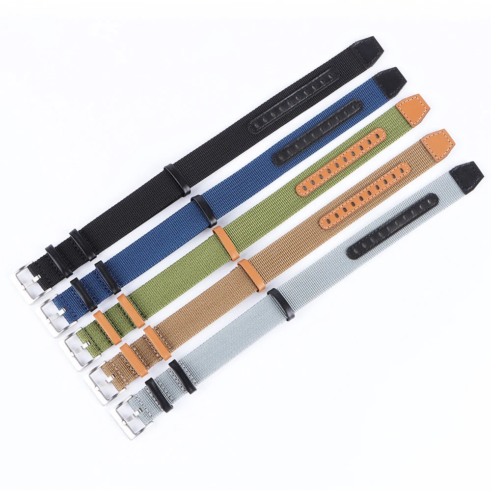 Woven Nylon Geniune Leather Strap for Hamilton Khaki Wristband Men Military Sport Band for Huawei Gt2 Belt 18mm 20mm 22mm 24mm