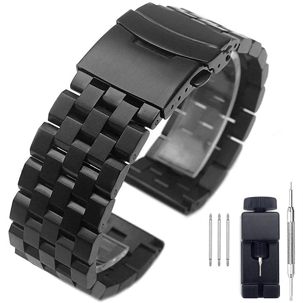 High Quality Full Solid Screw Stainless Steel Watch Band for SEIKO SKX007/009 SKX173/175 Wristband 18/20/22/24/26mm Bracelet