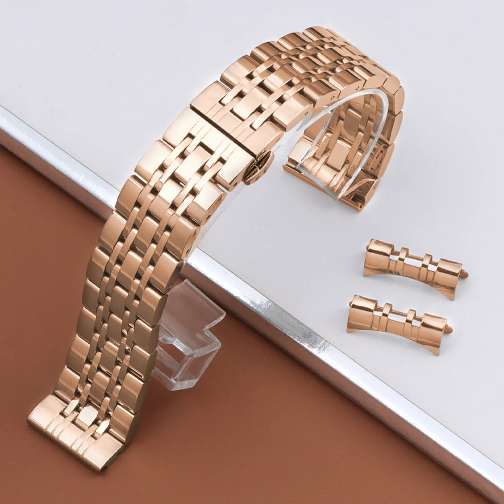 16/18/19/20/21/22/24mm Solid Stainless Steel Watch Band for TISSOT Butterfly Buckle 304L Metal Wrist Strap for Omega for Seiko