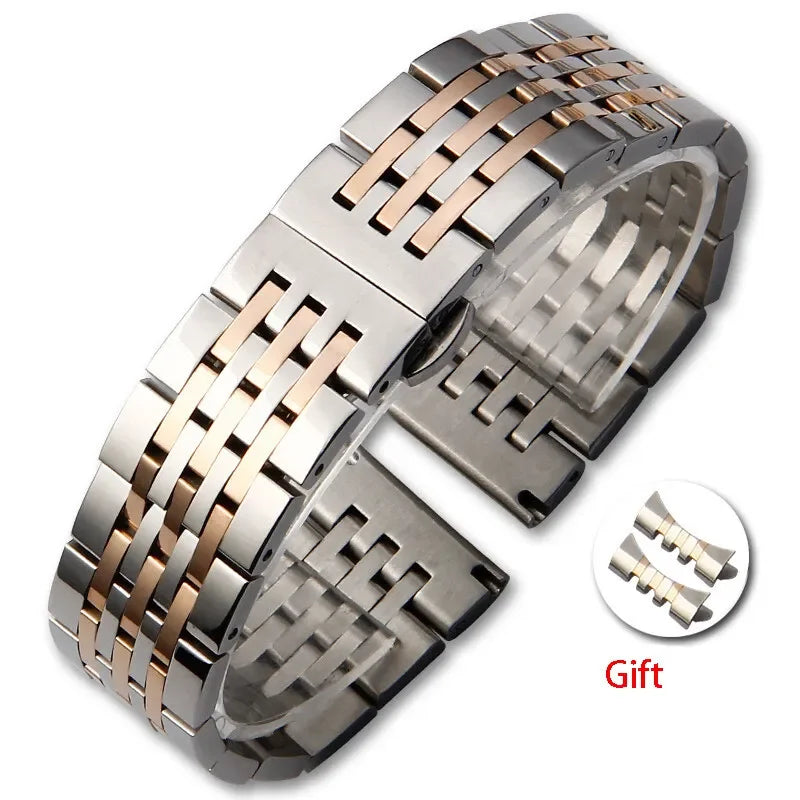 12/14/16/18/19/20/22/24mm Wristband Stainless Steel Strap for Tissot for Citizen for Longines for Seiko Watch Band Accessories