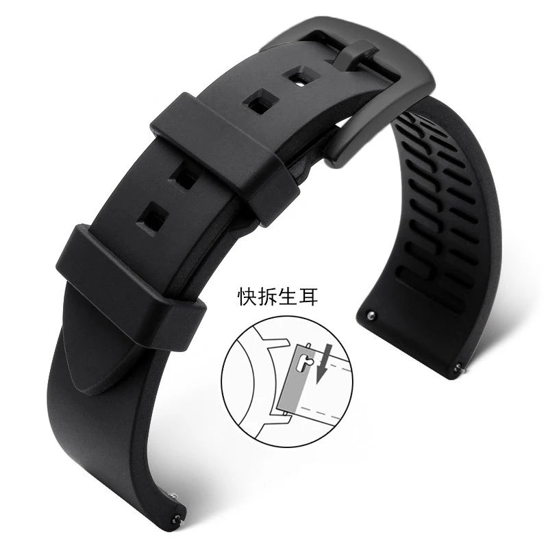 Silicone Watchband for Rolex Water Ghost 18mm 19mm 20mm 21mm 22mm 24mm Watrproof Strap Watch Accessories Rubber Bracelet
