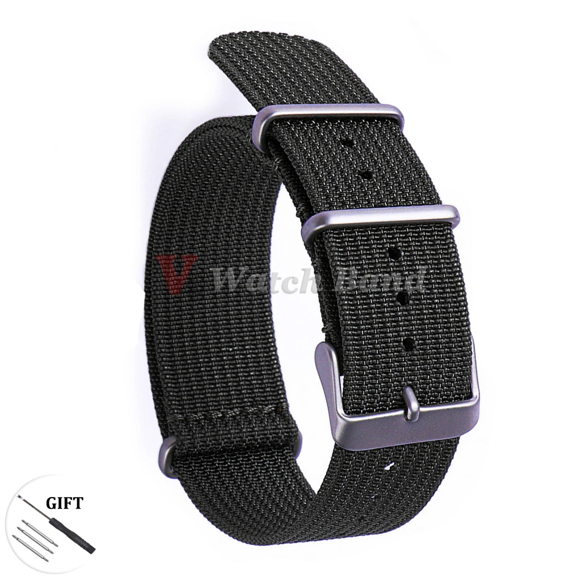 20mm 22mm Nylon Watchband for Seiko Military Braid Ribbed Men Sport Bracelet for Huawei Gt2/3 Strap for Samsung Galaxy Watch 3/4