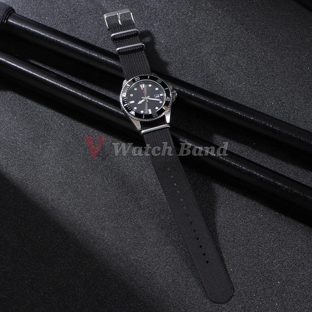 Brown Green Black Band Military Casual Watchband for Seiko Army Sport Bracelet 18mm 20mm 22mm Nylon Watch Strap Replacement Belt