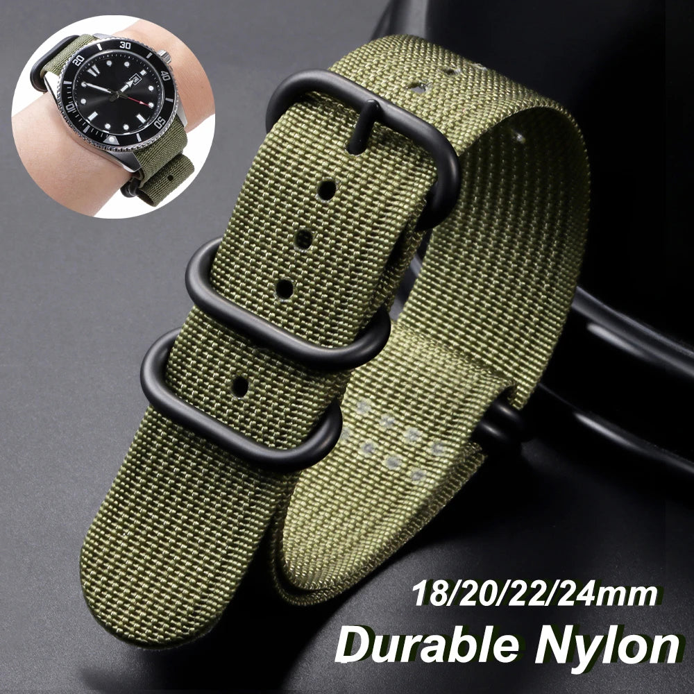 High Quality Durable Nylon Watch Band for Omega Strap for Seiko Military Casual Bands Replace Army Sport Bracelet 20mm 22mm 18mm