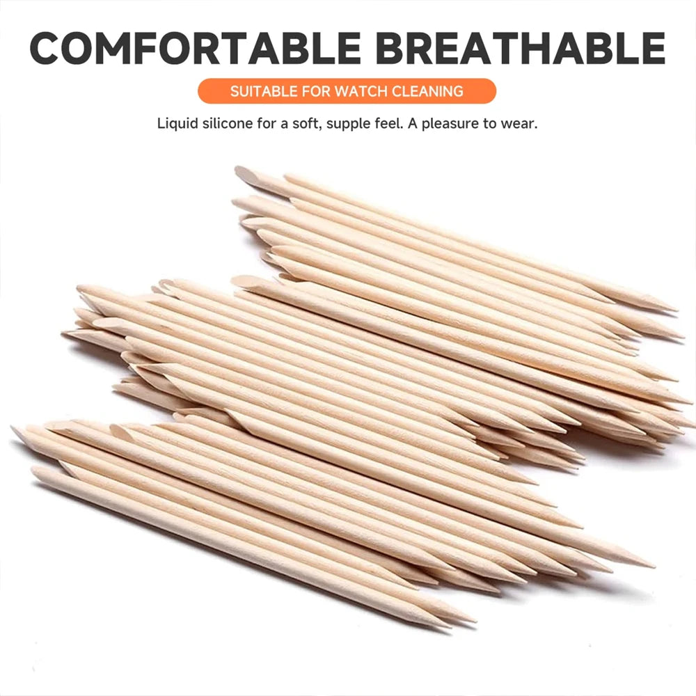 1set Watch Repair Solid Wood Cleaning Stick Mud Willow Wood Stick Suitable for Movement Repair Dial Cleaning Tool Wooden Strip