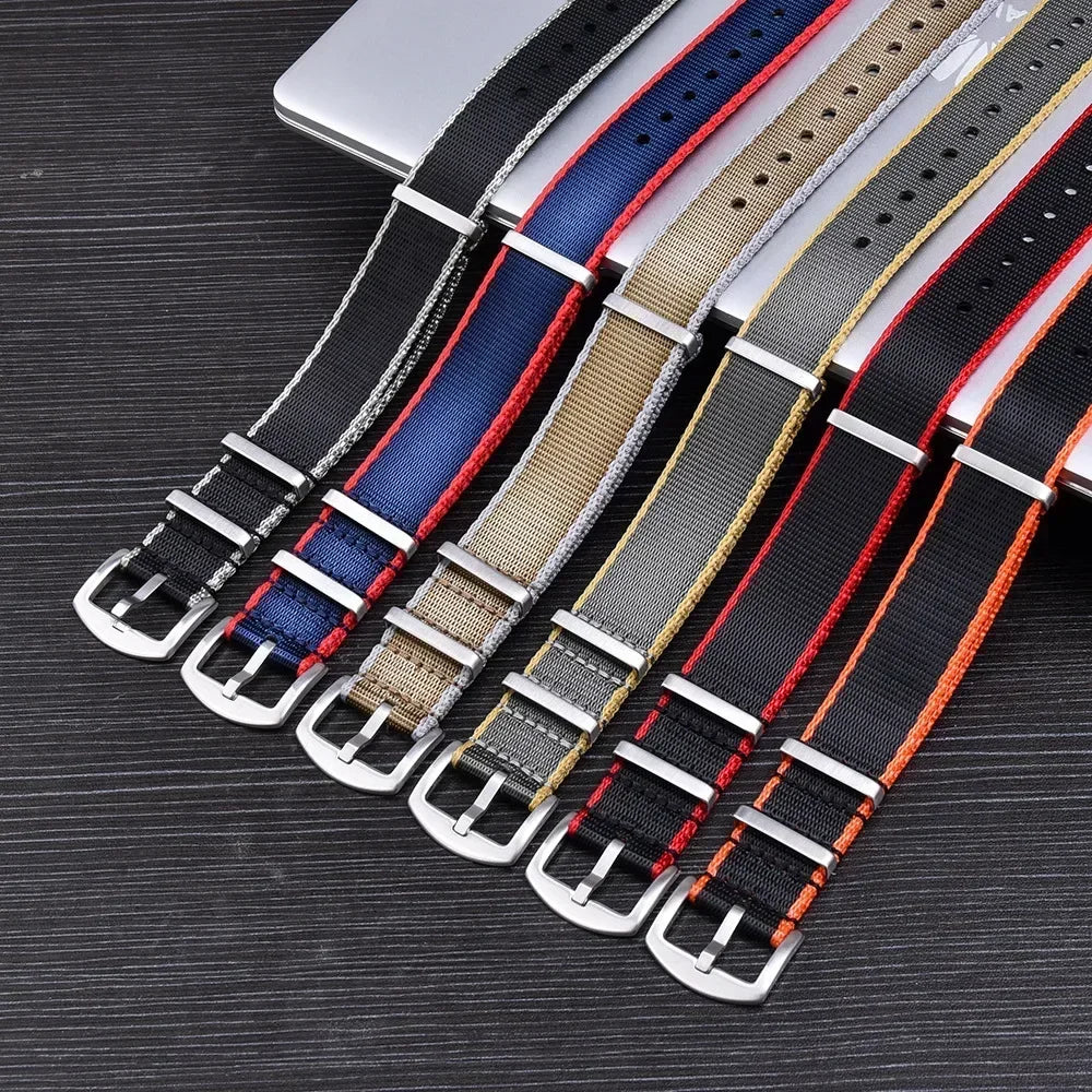 High Density Nylon Strap for Omega Seamaster 007 20mm 22mm Soft Nylon Bracelet for Seiko Military Watchband for Samsung Galaxy