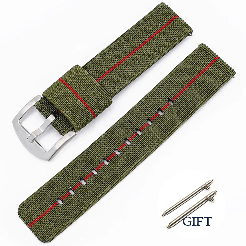 Elastic Strap for Seiko SKX007 Nylon Watch Band for Rolex for Tudor Military 18/20/22/24mm Wristband Military Quick Release Belt