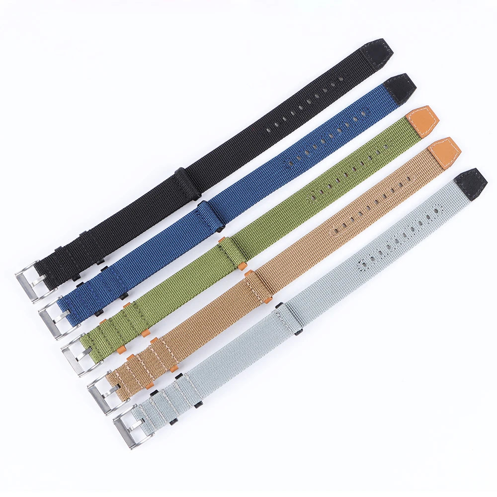 Woven Nylon Geniune Leather Strap for Hamilton Khaki Wristband Men Military Sport Band for Huawei Gt2 Belt 18mm 20mm 22mm 24mm