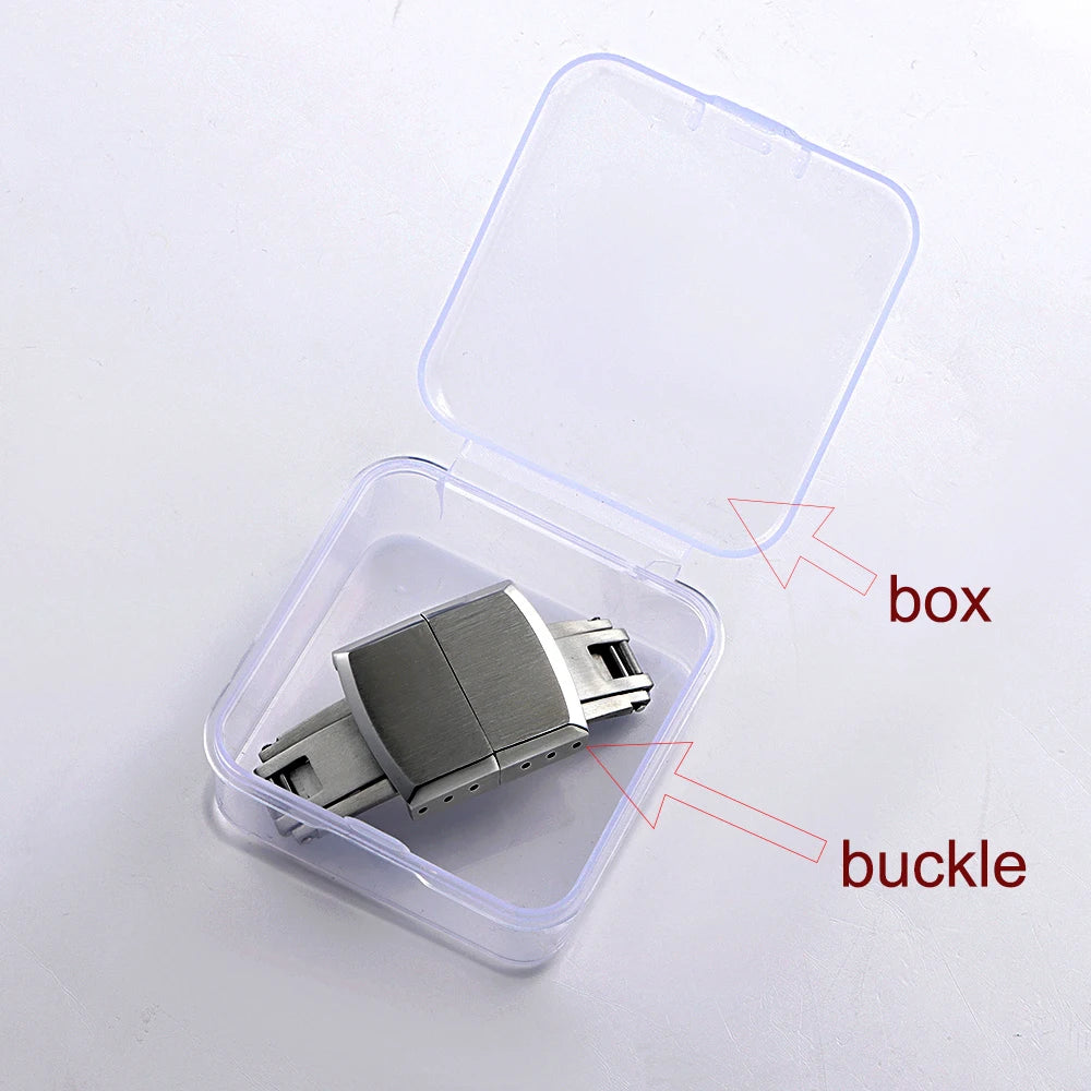 16mm 18mm 20mm Stainless Steel Watchband Buckle for Seiko Watch Double Click Butterfly Clasp Lock Button for Diving Diver Buckle