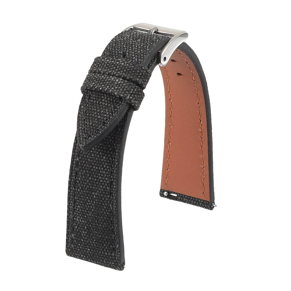 Taper Canvas Sailcloth Watch Strap 20mm 22mm Handcrafted Fabric Quick Release Watchband for Omega for Seiko