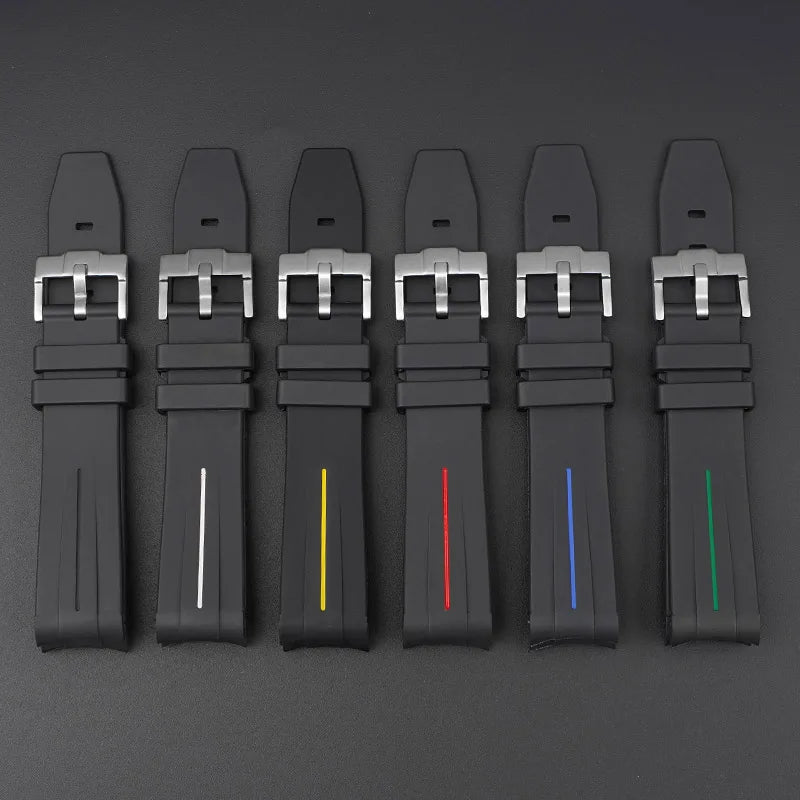 New 20mm for Moonswatch Rubber Watch Strap Curved End For Omega Joint Constellation Watchband Men Waterproof Sports Watch Band