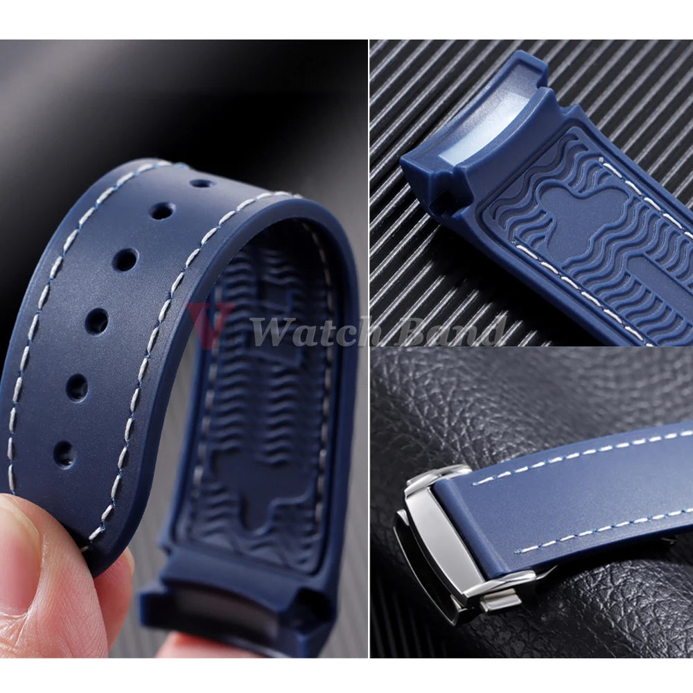 Rubber Strap for Omega Seamaster 20mm 22mm Rubber Silicone Universal Watch Band Waterproof Wrist Bracelet for Rolex for Tudor