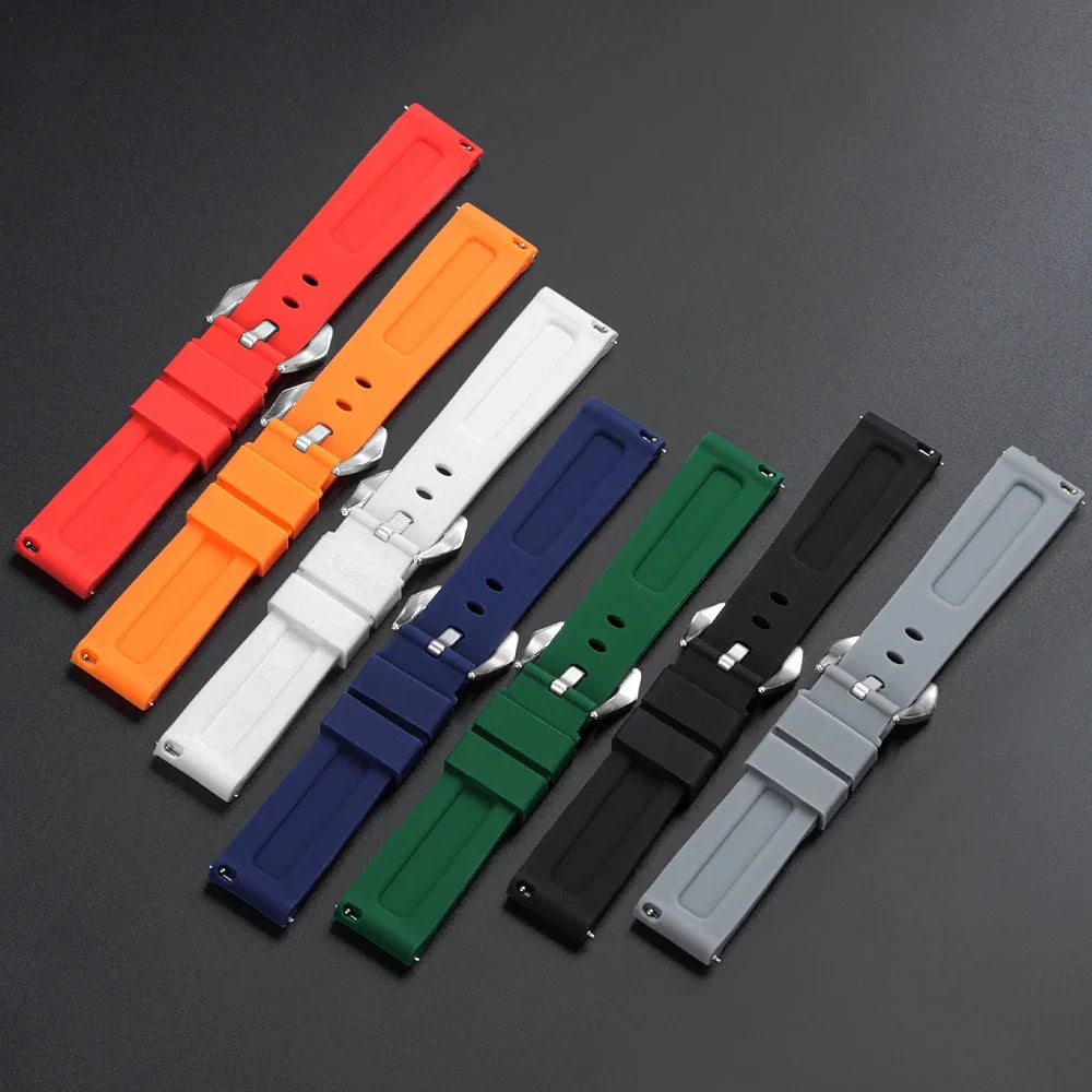 20 22mm 24mm 26mm Strap for Panerai PAM Watch Band for Omega for Seiko Quick Release Silicone Wristband for Casio Sport Bracelet