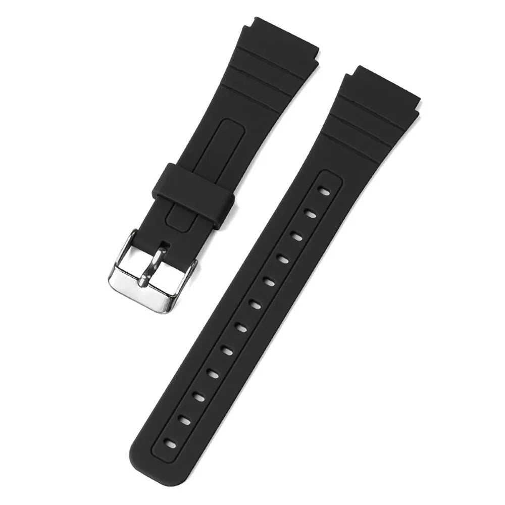 18mm Soft Silicone Watch Strap for Casio W800H SGW400 F91W F84 F105/108 A158/168 AE1200/1300 Band F-91W F84 F105 Resin Bracelet