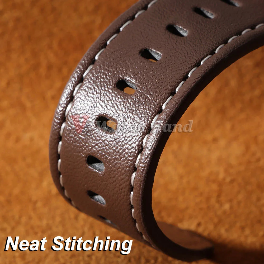 20mm 22mm Leather Strap for Samsung Galaxy Watch 7/6/5/4 40 44mm Gear Band Vintage Bracelet for Xiaomi Redmi Watch 3 Lite/Active