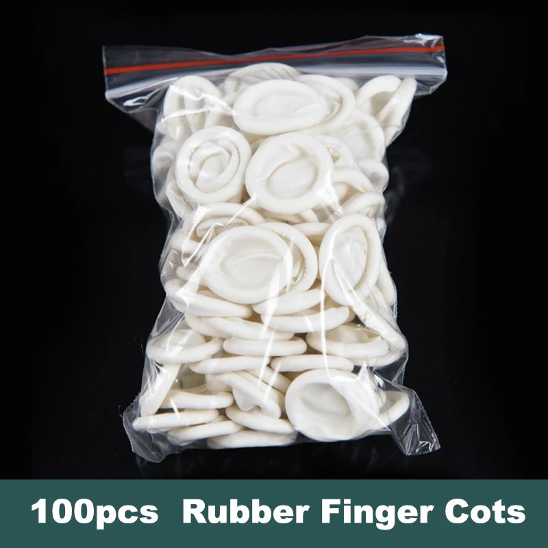100pcs Disposable Latex Rubber Finger Cots Sets Watch Repair Tools Fingertips Protector Gloves for Watchmaker Watch Repair Tool