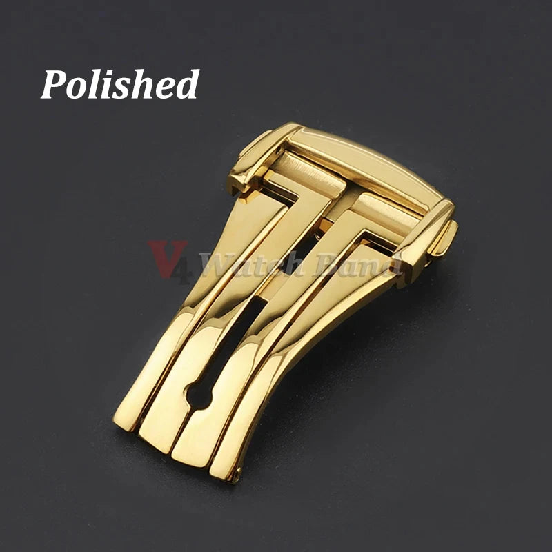 Watch Buckle for Omega 16mm 18mm 20mm Stainless Steel Deployment Clasp for Nylon Rubber Watch Band Folding Butterfly Button