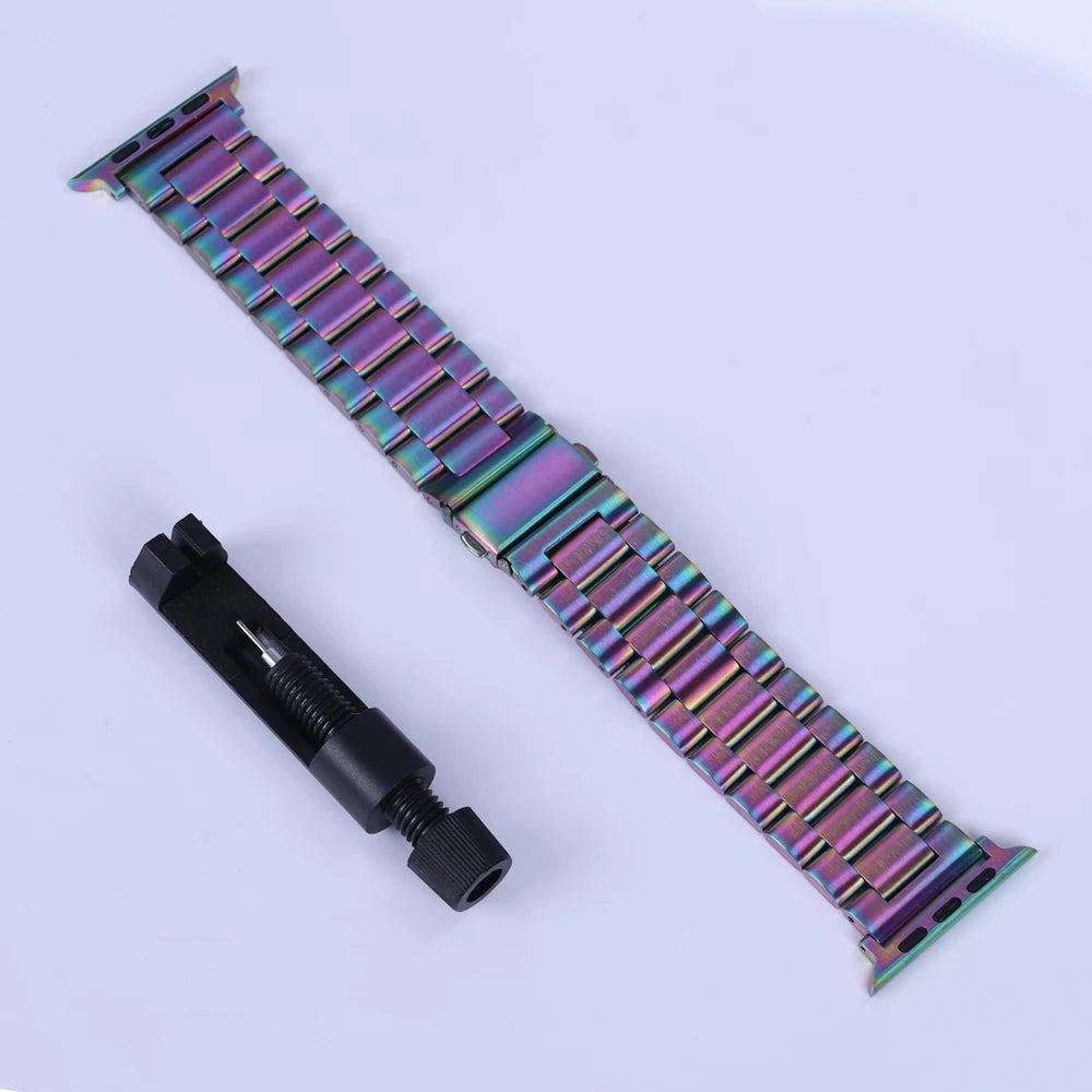 For Apple Watch 10 46mm Strap Stainless Steel Wristband Accessories Correa For Iwatch 10 9 8 Ultra 49mm 42/44/38mm Metal Band