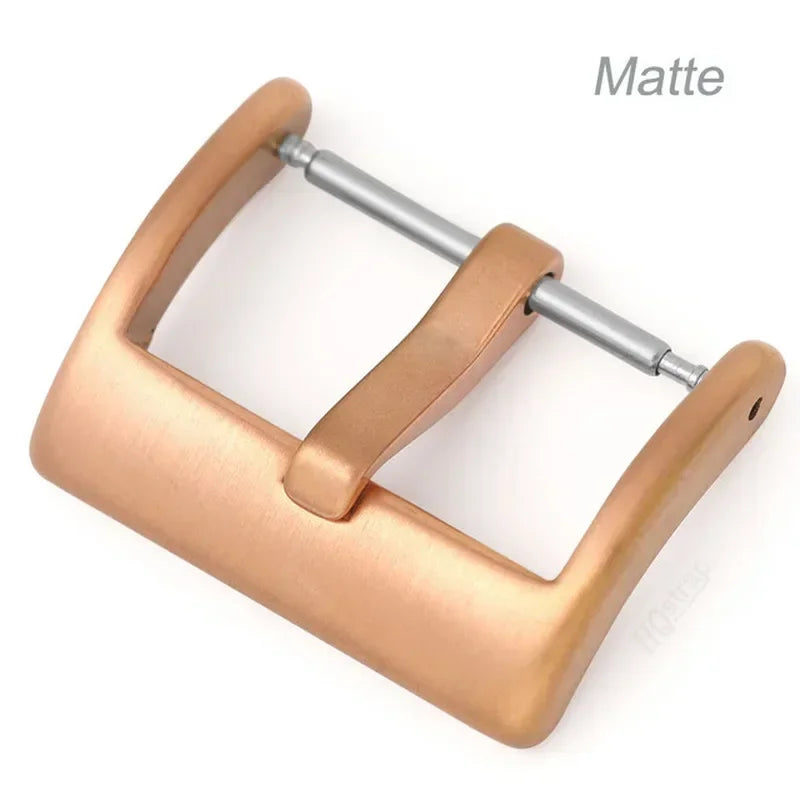 Metal Watch Buckle for Seiko Strap 20mm 22mm 24mm 16mm 18mm Solid Button for Casio Calsp Gold Steel Matte Polished Square Clasps