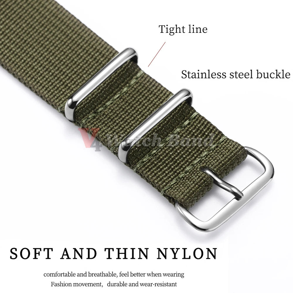 18mm 20mm 22mm Nylon Watch Strap for Tudor Green Military Casual Watchband Replacement for Seiko for Omega Sport Bracelet Belts