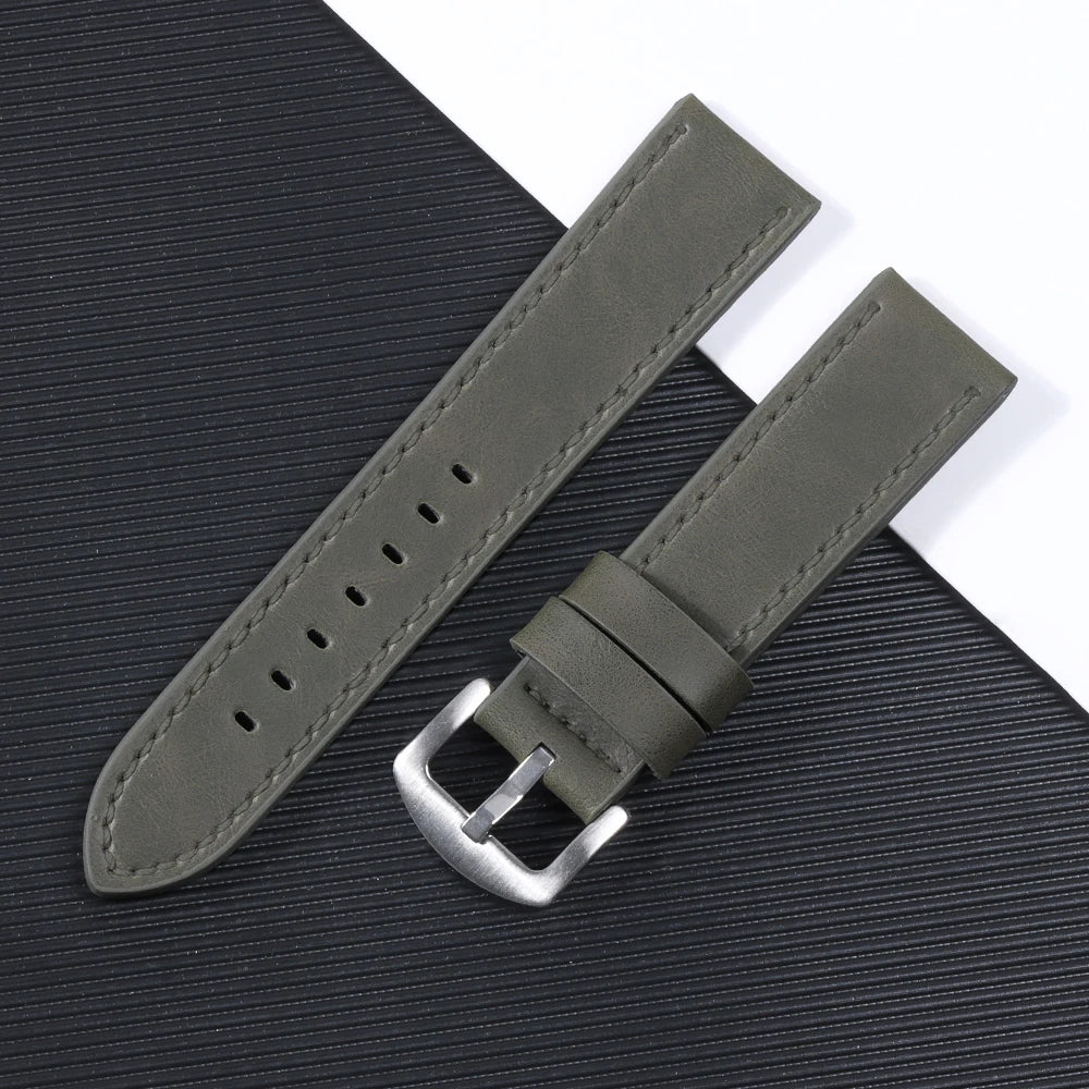 Genuine Leather Watchband for Rolex Wrist for Omega 18mm 20mm 22mm 24mm Universal Fashion Vintage Watch Band Strap