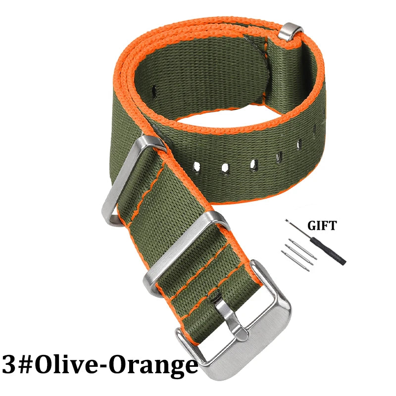 Nylon Strap for Omega Seamaster 007 20mm 22mm Soft Nylon Bracelet for Seiko Wristband Military Watchband for Samsung Watch 3/4/5