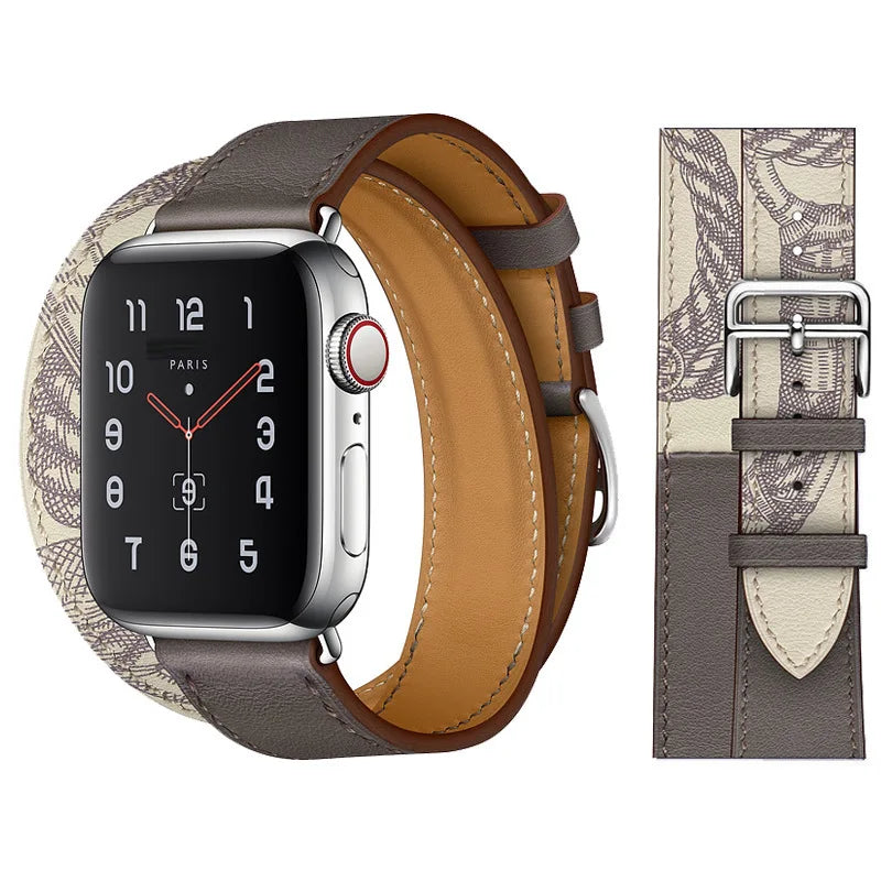 Vintage Leather Strap For Apple watch band 44mm 49mm 45mm 42mm 46mm 40mm correa bracelet iWatch series 7 8 6 SE ultra Watchband