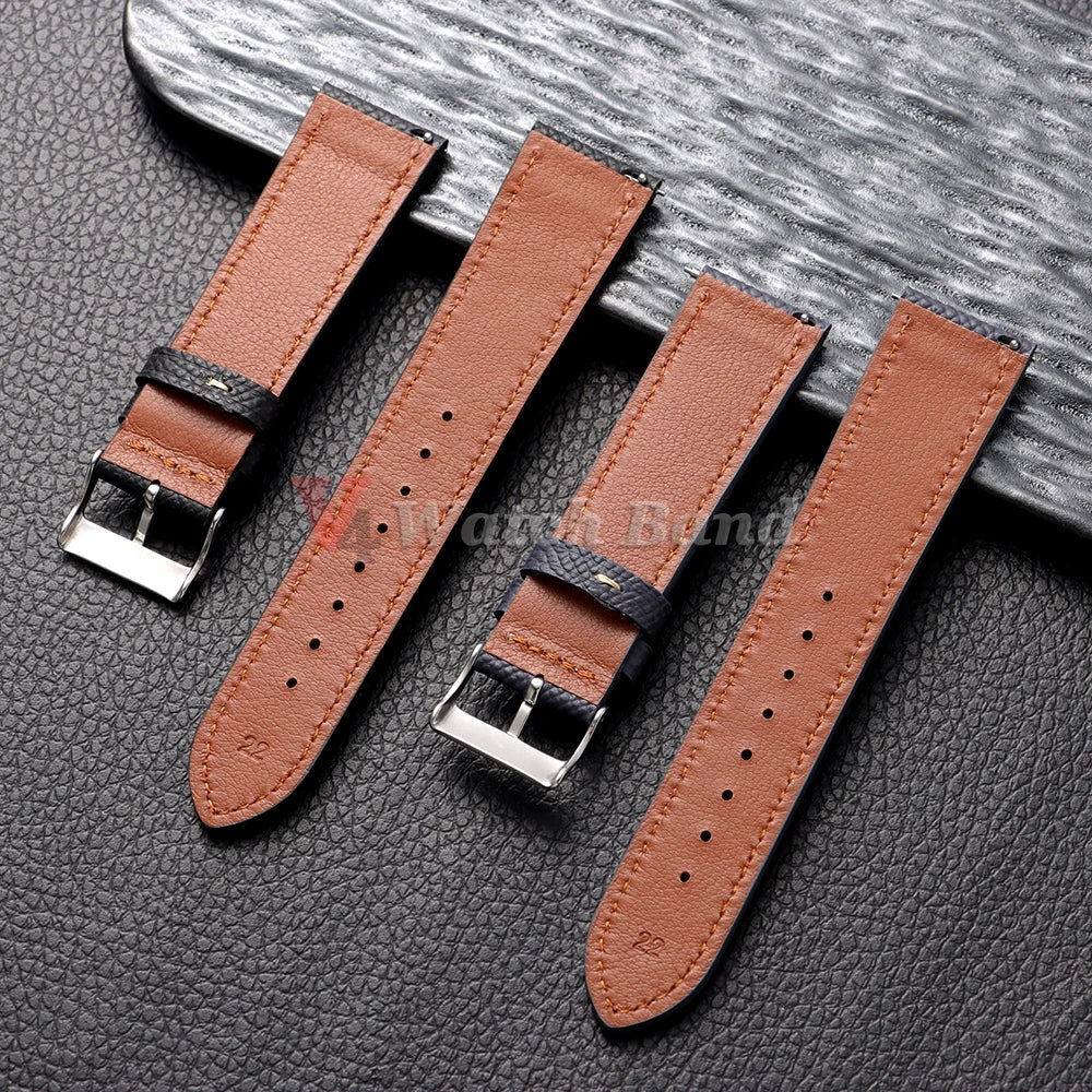 19mm 18mm 20mm 22mm Genuine Cowhide Strap for Seiko Watch Band Vintage Leather for Omega for Huawei Gt4 Bracelets Wrist Belt