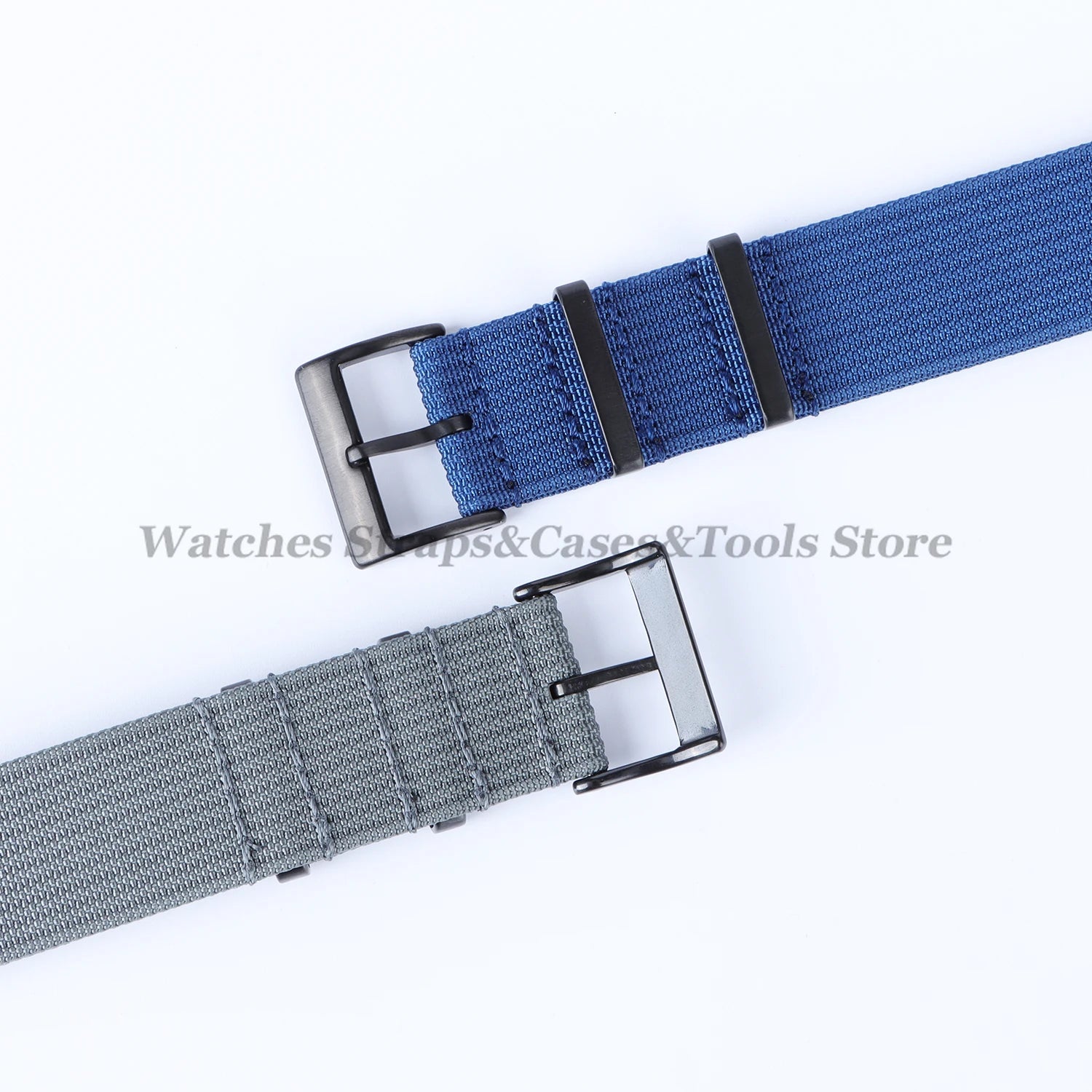New Ribbed Nylon Strap 20mm 22mm for Seiko Military Fabric Braid Ballistic Watchband for Samsung Galxy Watch3/4/5/6 Black Buckle
