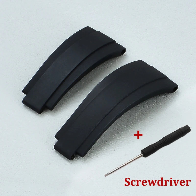 20mm Band for Rolex Watch Strap for Daytona Submariner DEEPSEA GMT Oyster Adjustable Rubber Silicone Bracelet with Screw Driver