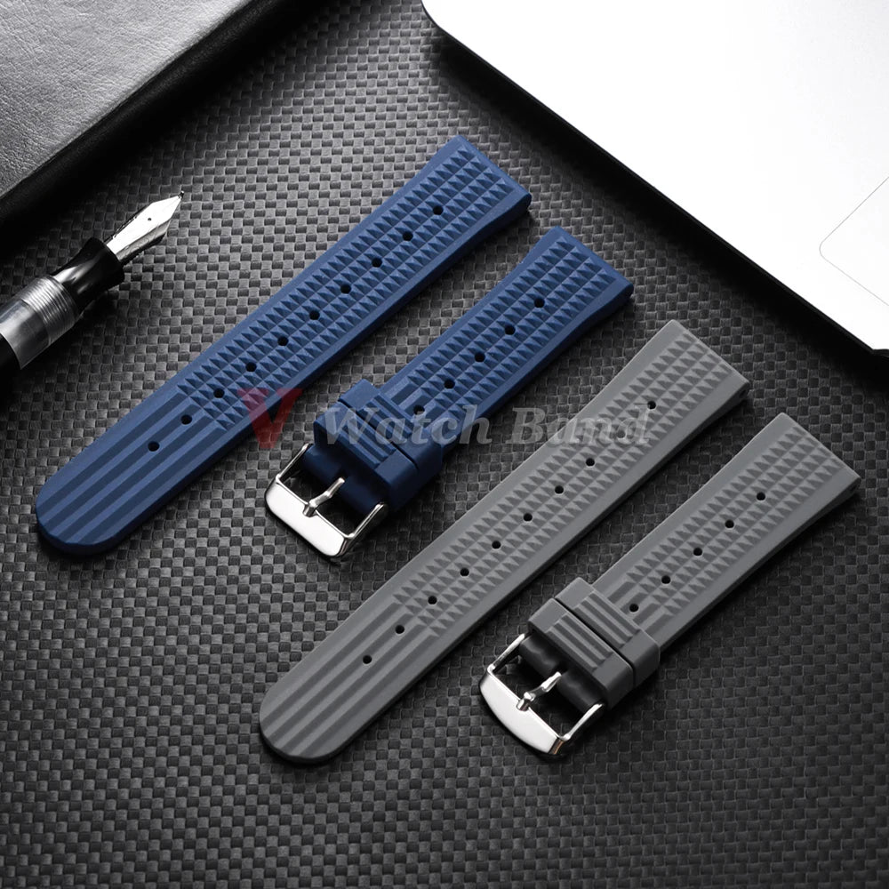 Rubber Strap 20mm 22mm for Omega for Rolex Bracelet Universal Men Diver Silicone Waterproof Sport for Seiko 5 SKX007 Watchband