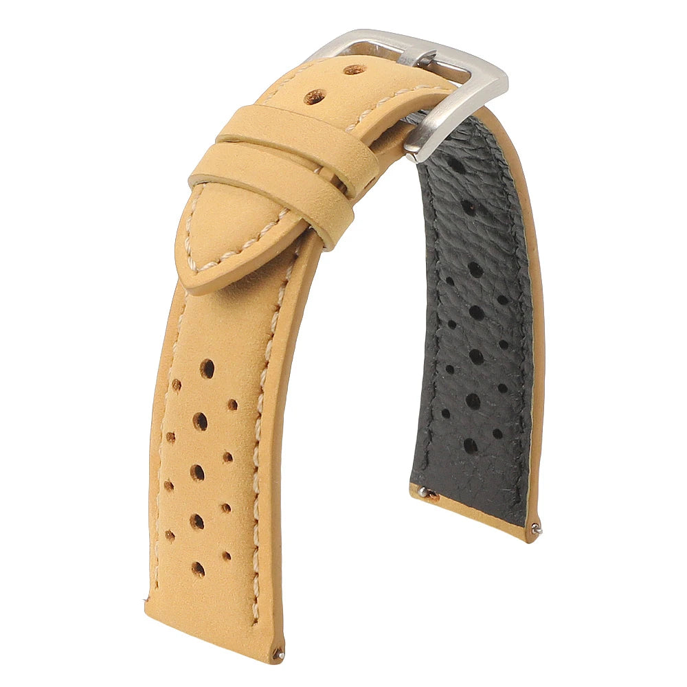 18mm 19mm 20mm 22mm Vintage Genuine Leather Strap Men Women Universal Cowhide WatchBand Breathable Bracelet Sport Wristbelt