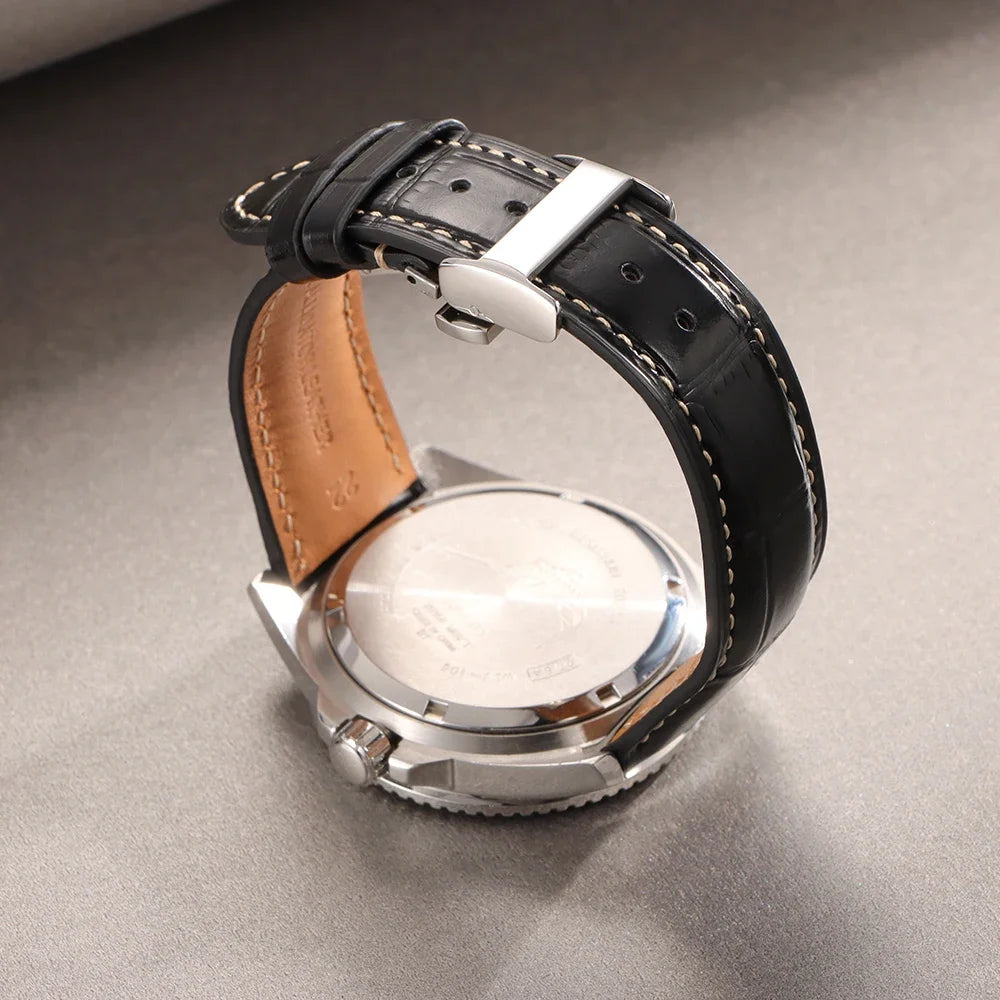 18mm 19mm 20mm 21mm 22mm Cowhide Watch Strap for Longines Replacement Bracelet Universal Metal Butterfly Clasp Wrist Band