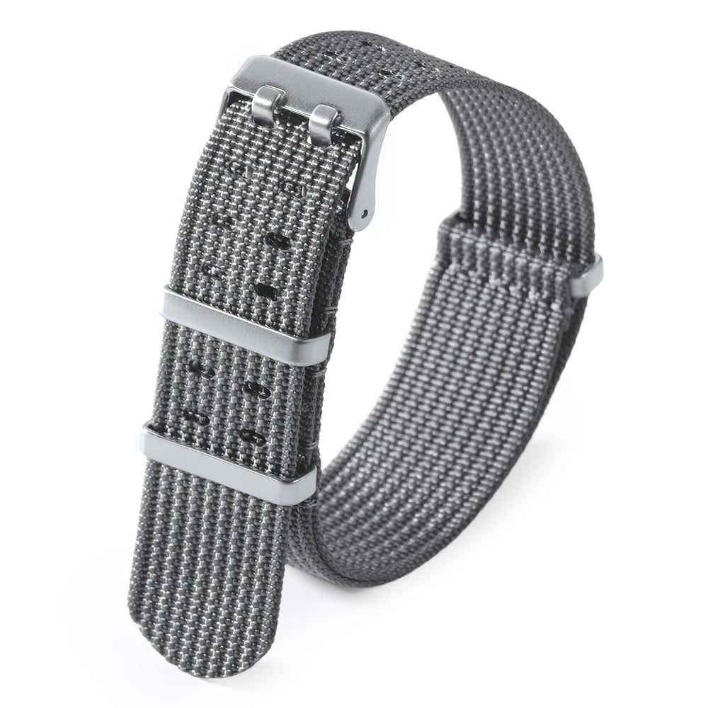 New Ribbed Nylon Watchband Canvas Watch Strap for Omega 20mm 22mm Military Watchband Accessories for Rolex Watch Band Bracelets