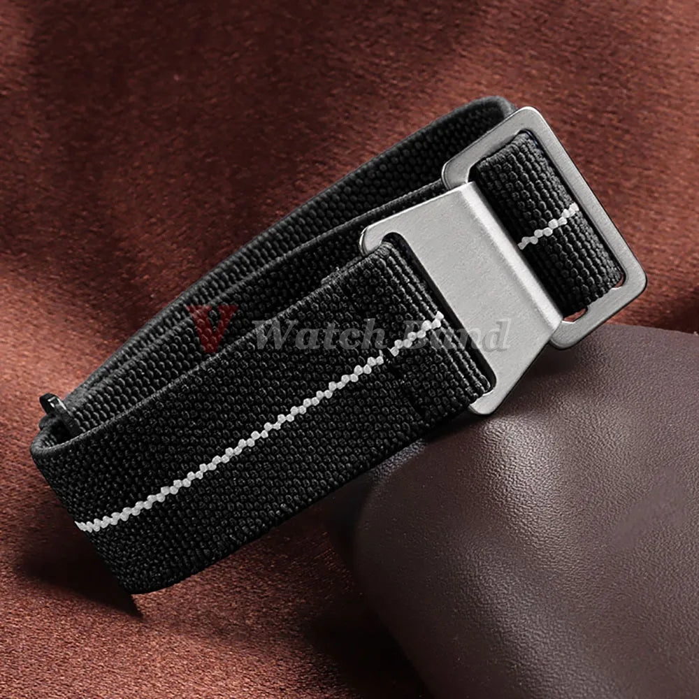18mm 20mm 22mm Nylon Watchbands 60s French Troops Parachute Bag Elastic Bracelet Man's Universal  Military Seatbelt Reloj Strap
