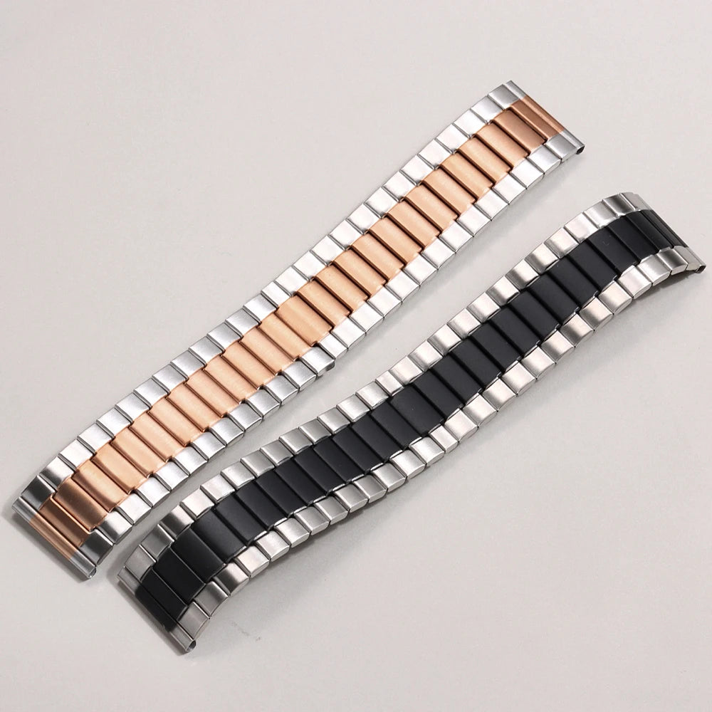 22mm Brush Stainless Steel Elastic Strap Metal Expansion Brushed Bracelet for Xiaomi for Huawei Watch Gt3/Gt4 46mm Watch Band